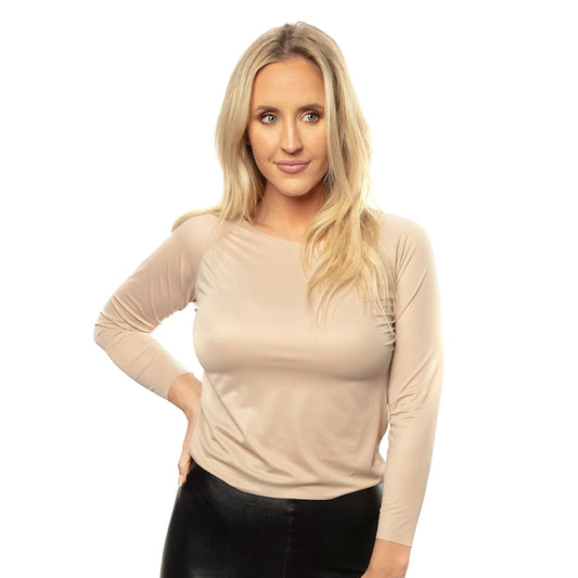 crew neck long sleeve sweater slip